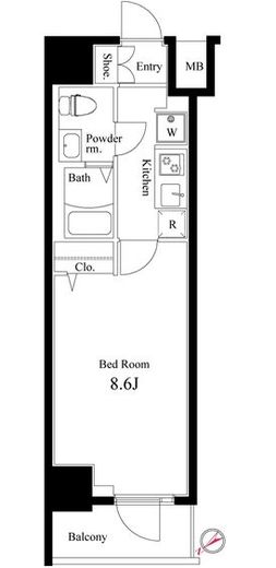 ログ永代橋　601号室　間取り
