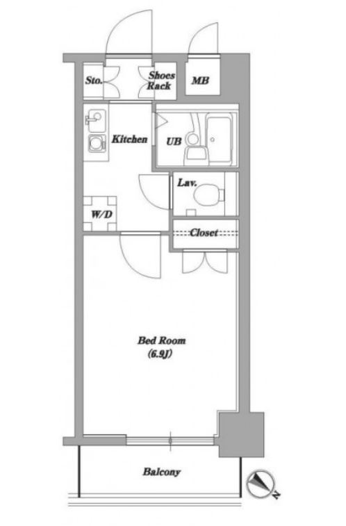 レジディア門前仲町　407号室　間取り