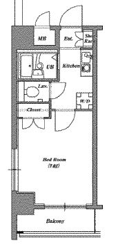 レジディア門前仲町　201号室　間取り