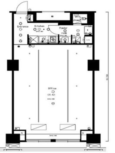 theSOHO (ザソーホー)　1222号室　間取り