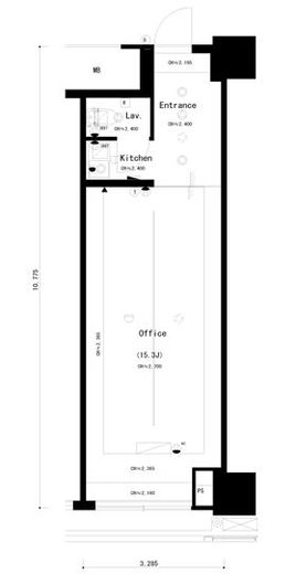 theSOHO (ザソーホー)　814号室　間取り