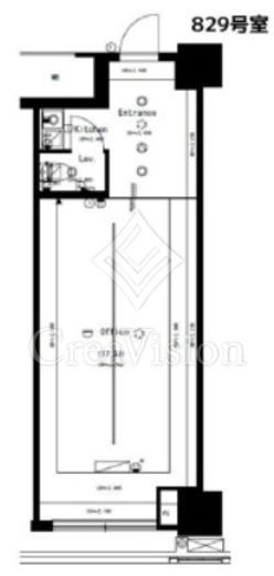 theSOHO (ザソーホー)　829号室　間取り