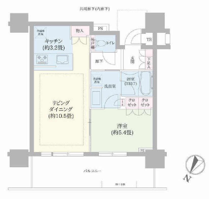 ブリリア有明シティタワー　27F号室　間取り