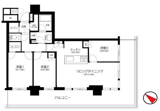ブリリア有明シティタワー　1009号室　間取り