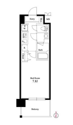 ハーモニーレジデンス森下ステーションフロント　1104号室　間取り