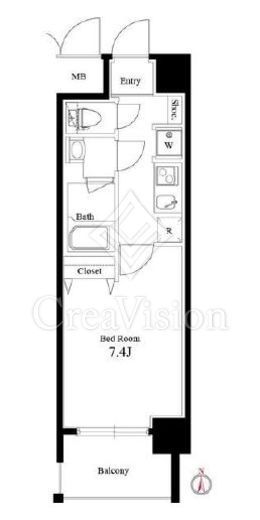 ハーモニーレジデンス森下ステーションフロント　601号室　間取り