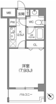 ルクレ森下レジデンス　803号室　間取り