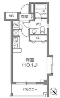 ルクレ森下レジデンス　1007号室　間取り