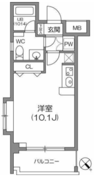 ルクレ森下レジデンス　408号室　間取り