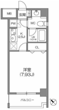 ルクレ森下レジデンス　203号室　間取り