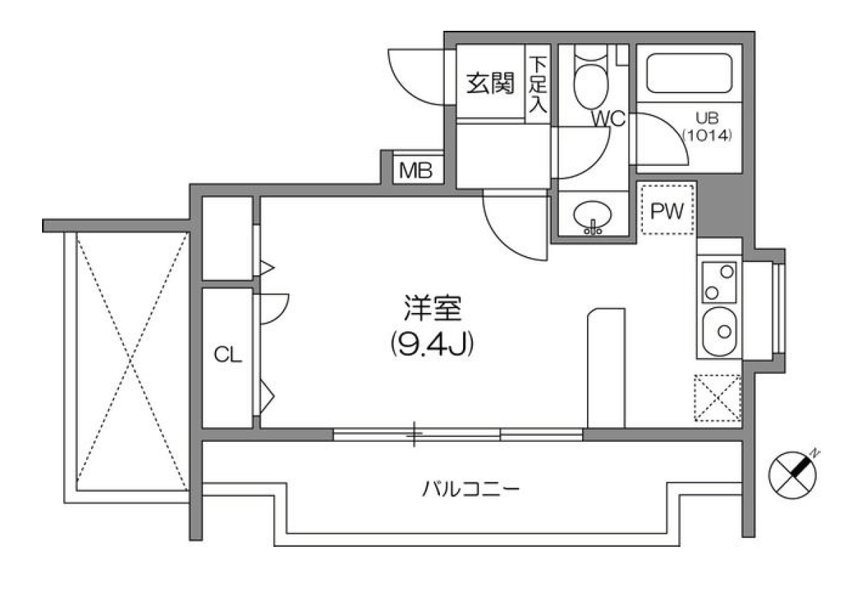 ルクレ森下レジデンス　1001号室　間取り