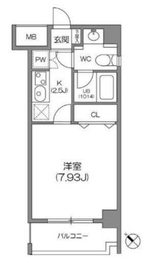 ルクレ森下レジデンス　1003号室　間取り