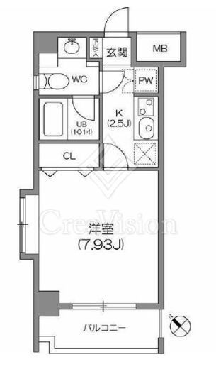 ルクレ森下レジデンス　804号室　間取り
