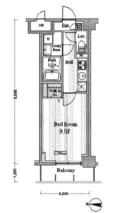 キャメルプレイス　504号室　間取り