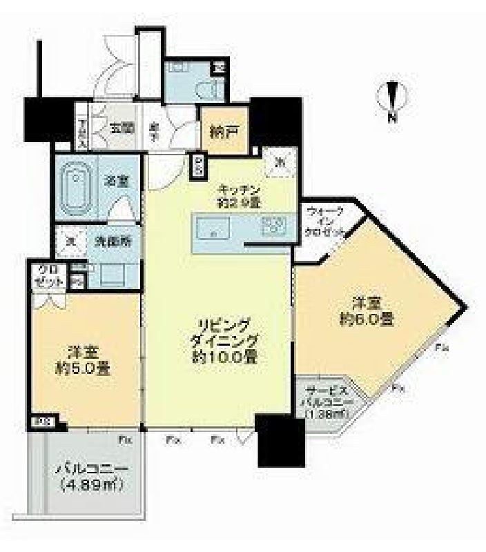 ベイサイドタワー晴海　25F号室　間取り