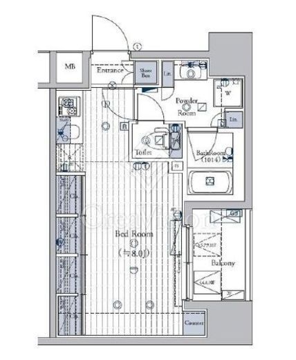 ログ東日本橋　302号室　間取り