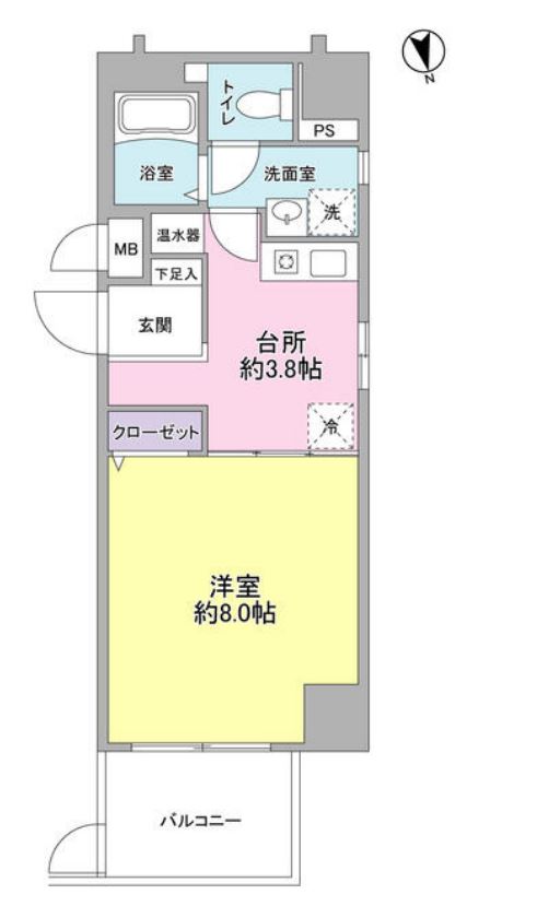 ヴェルデ東日本橋　305号室　間取り
