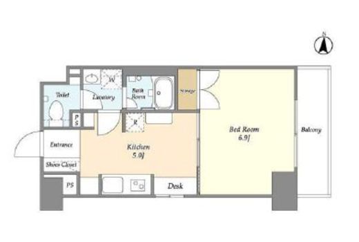 ヴェルデ東日本橋　1104号室　間取り