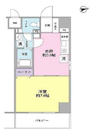 ヴェルデ東日本橋　204号室　間取り