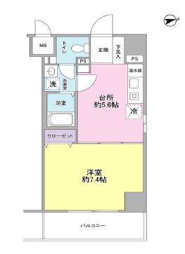 ヴェルデ東日本橋　402号室　間取り