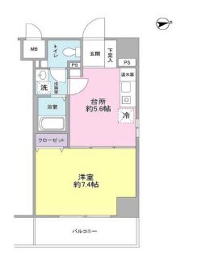 ヴェルデ東日本橋　501号室　間取り