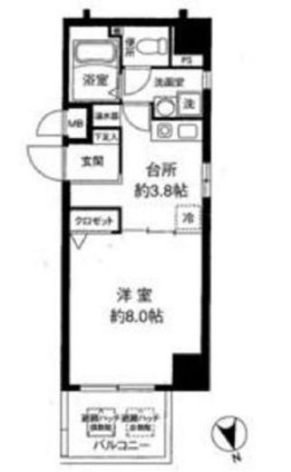 ヴェルデ東日本橋　805号室　間取り