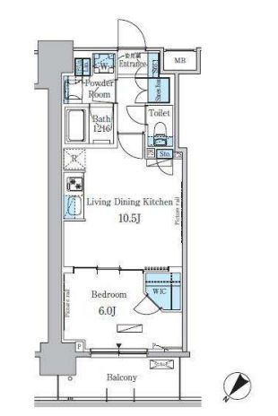パークアクシス東日本橋ステーションゲート　1202号室　間取り