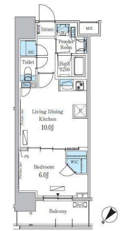パークアクシス東日本橋ステーションゲート　404号室　間取り