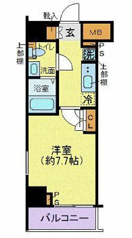 ジェノヴィア東日本橋駅前グリーンヴェール　305号室　間取り