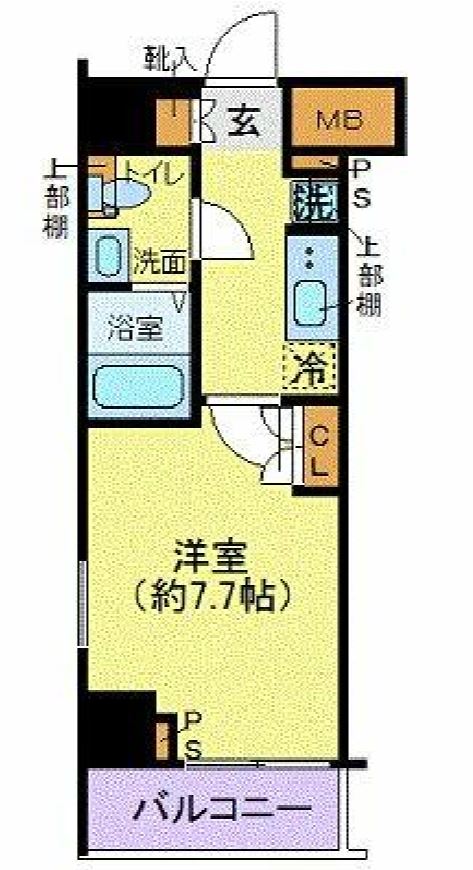 ジェノヴィア東日本橋駅前グリーンヴェール　405号室　間取り