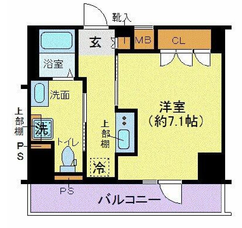 ジェノヴィア東日本橋駅前グリーンヴェール　1005号室　間取り
