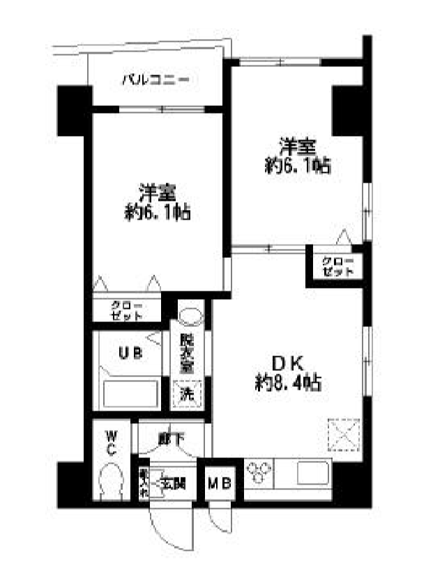 HF東日本橋レジデンス　1101号室　間取り