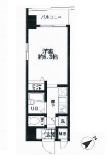 HF東日本橋レジデンス　405号室　間取り