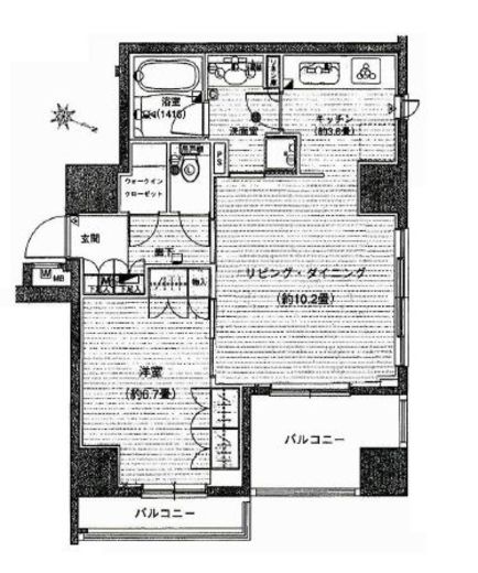 藤和シティホームズ日本橋イースト　307号室　間取り