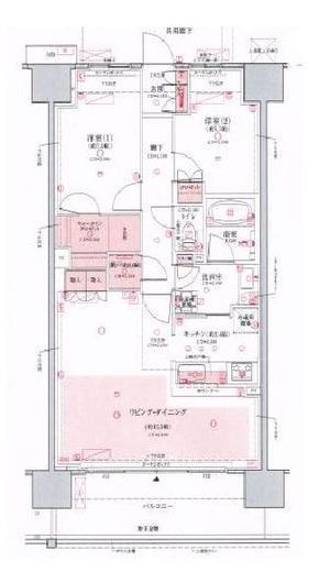 クレヴィア辰巳　13F1号室　間取り