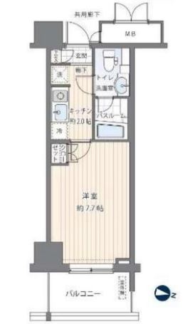 MFPRコート木場公園　1313号室　間取り