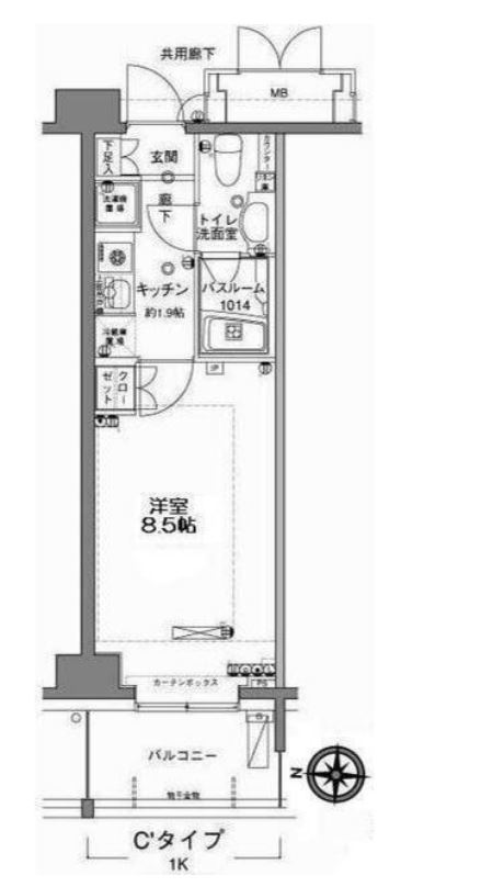 MFPRコート木場公園　1309号室　間取り