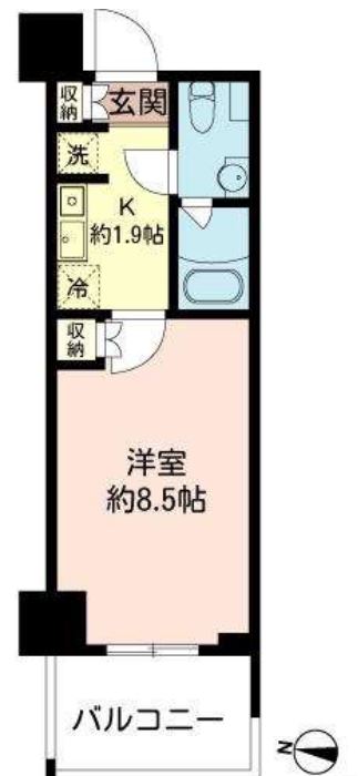 MFPRコート木場公園　805号室　間取り