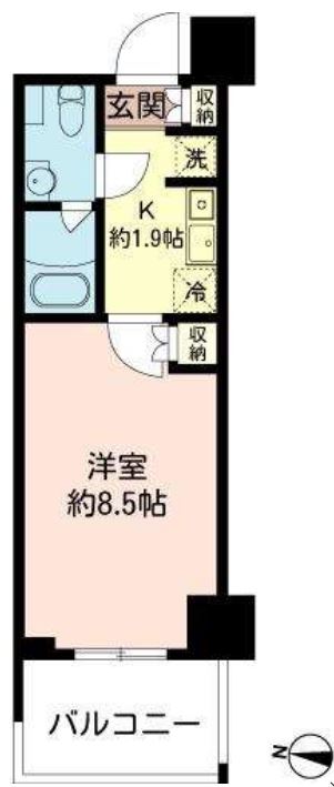 MFPRコート木場公園　1404号室　間取り