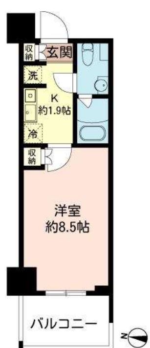 MFPRコート木場公園　1303号室　間取り