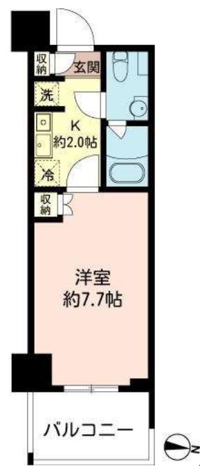 MFPRコート木場公園　513号室　間取り
