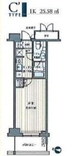 MFPRコート木場公園　1007号室　間取り