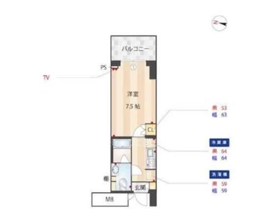 MFPRコート木場公園　1118号室　間取り
