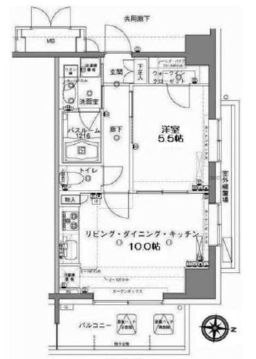ＭＦＰＲコート木場公園　1212号室　間取り