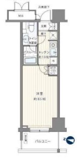 MFPRコート木場公園　1306号室　間取り