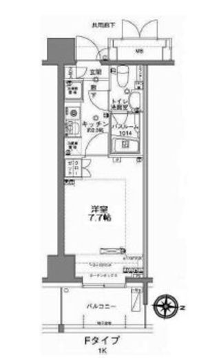 MFPRコート木場公園　1413号室　間取り