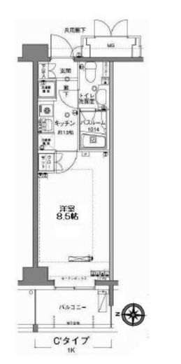 ＭＦＰＲコート木場公園　209号室　間取り