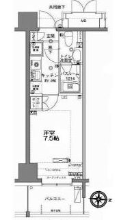 MFPRコート木場公園　315号室　間取り