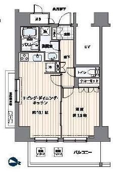 ＭＦＰＲコート木場公園　322号室　間取り