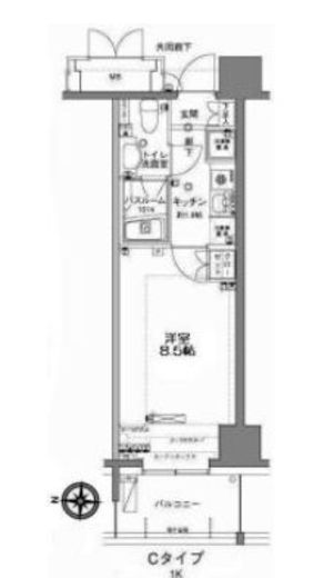 ＭＦＰＲコート木場公園　602号室　間取り